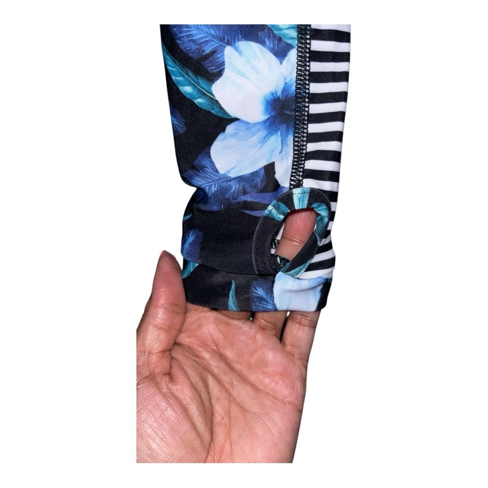 YOLIPULI One Piece Floral Swimsuit w/Long Sleeves&Thumbnail insert,P:16”, L:30” - Picture 8 of 10